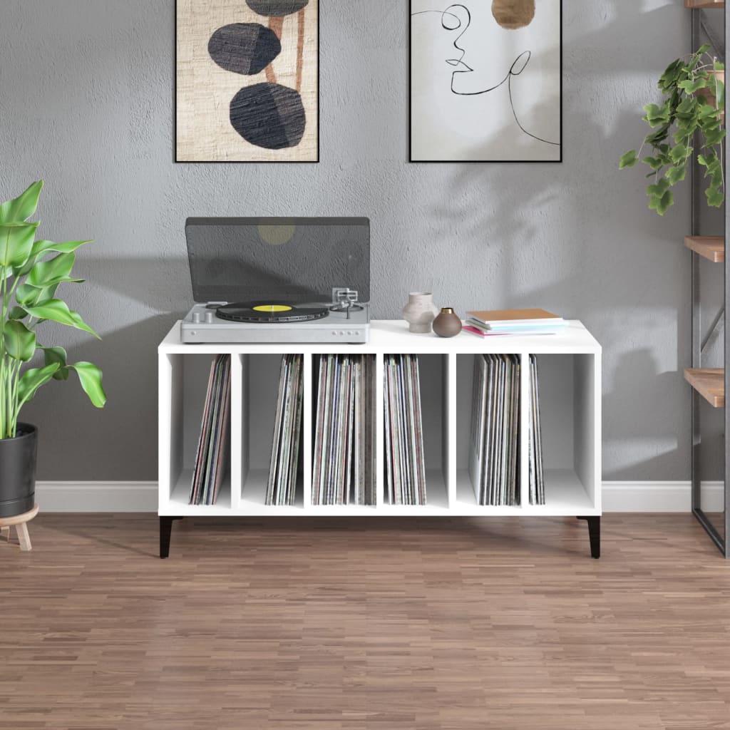 Armoire à disques blanc 100x38x48 cm bois d'ingénierie - XIOS