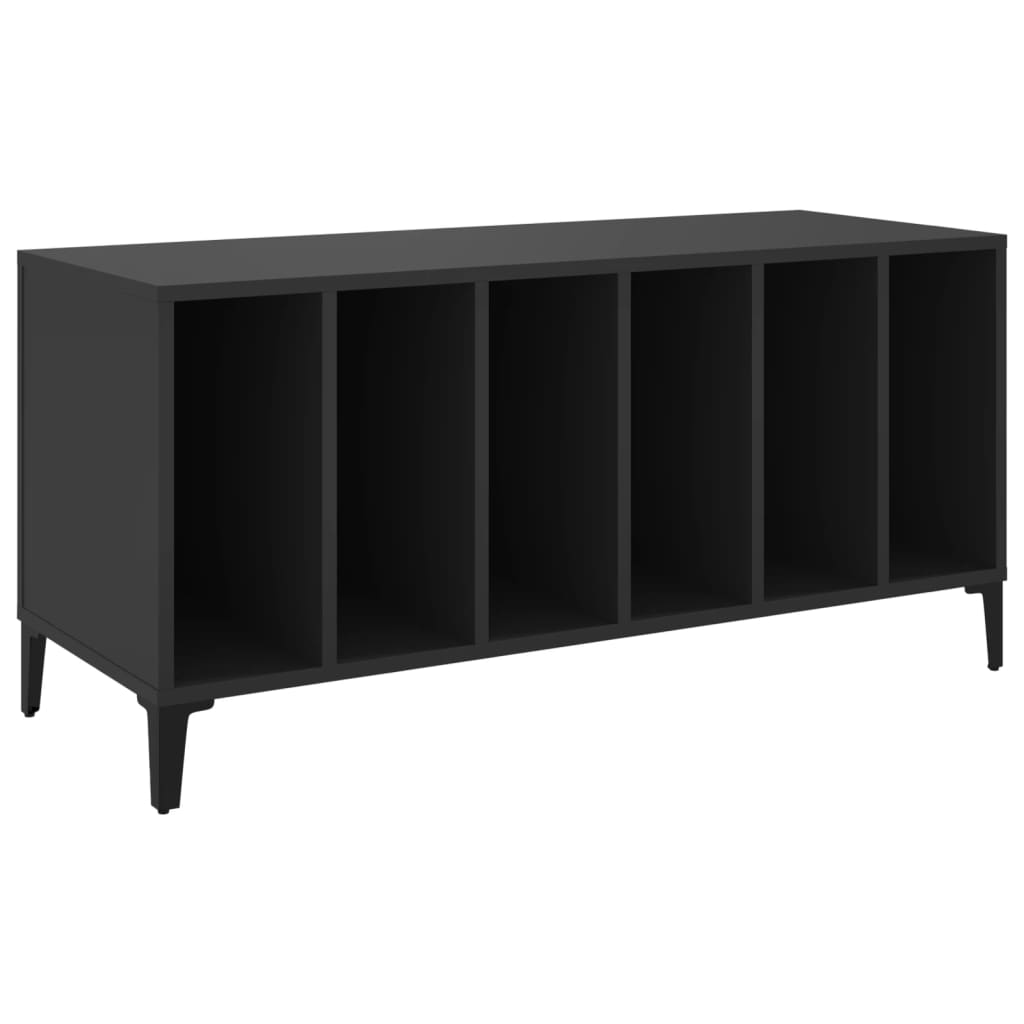 Armoire à disques noir 100x38x48 cm bois d'ingénierie - XIOS