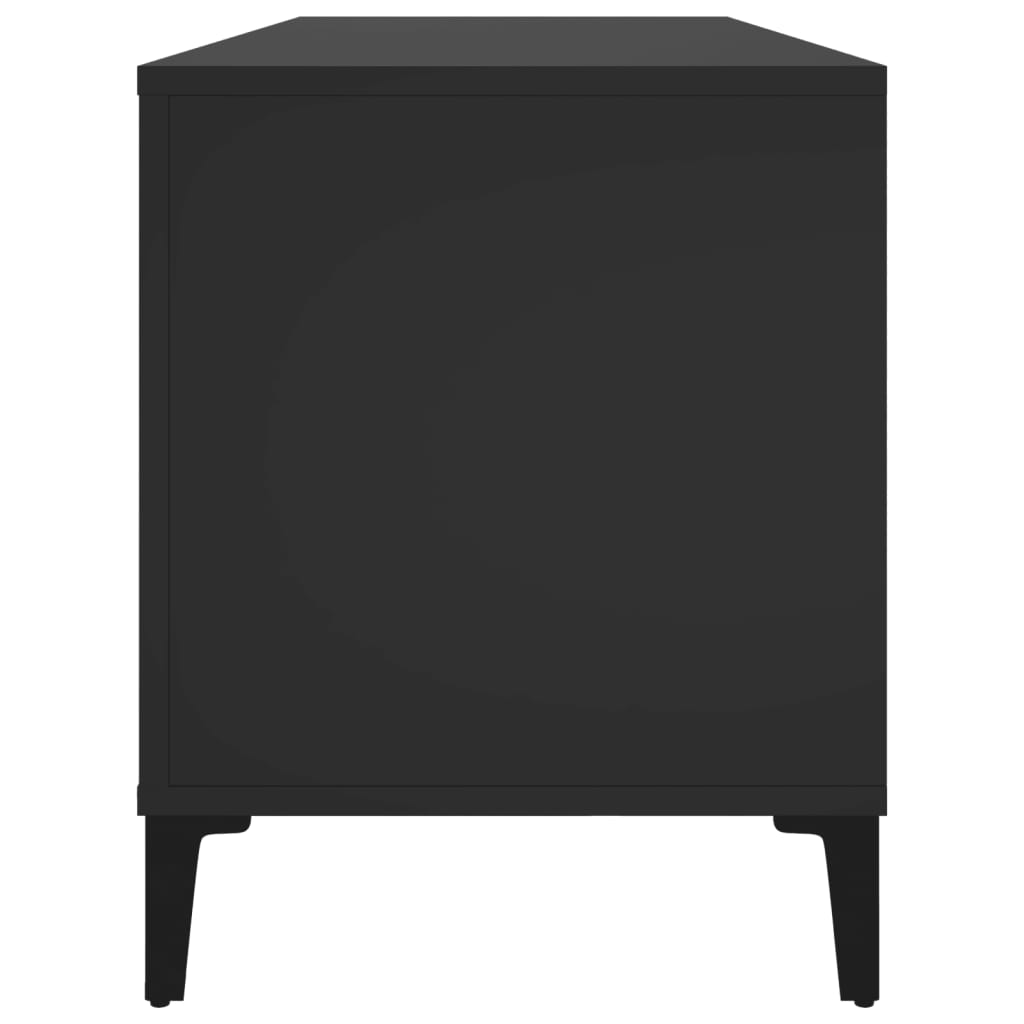 Armoire à disques noir 100x38x48 cm bois d'ingénierie - XIOS