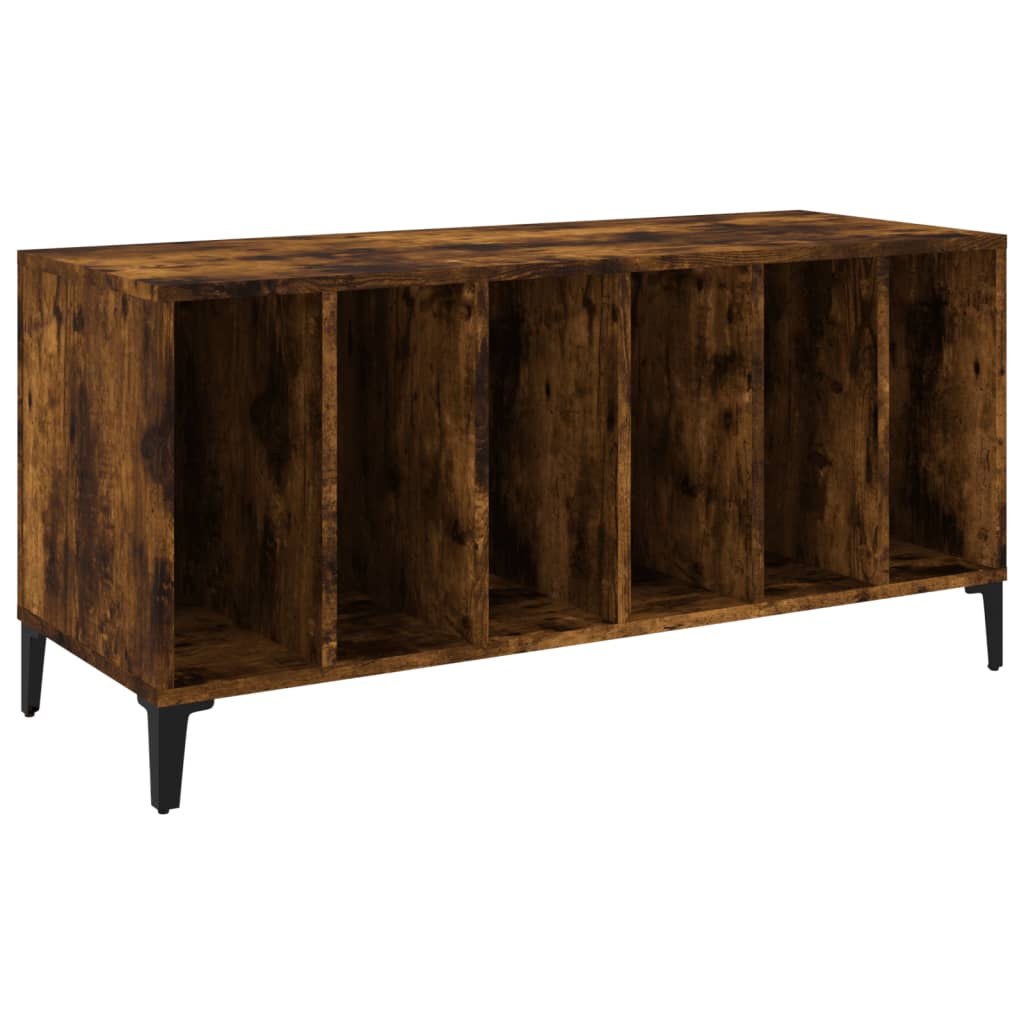 Armoire à disques chêne fumé 100x38x48 cm bois d'ingénierie - XIOS
