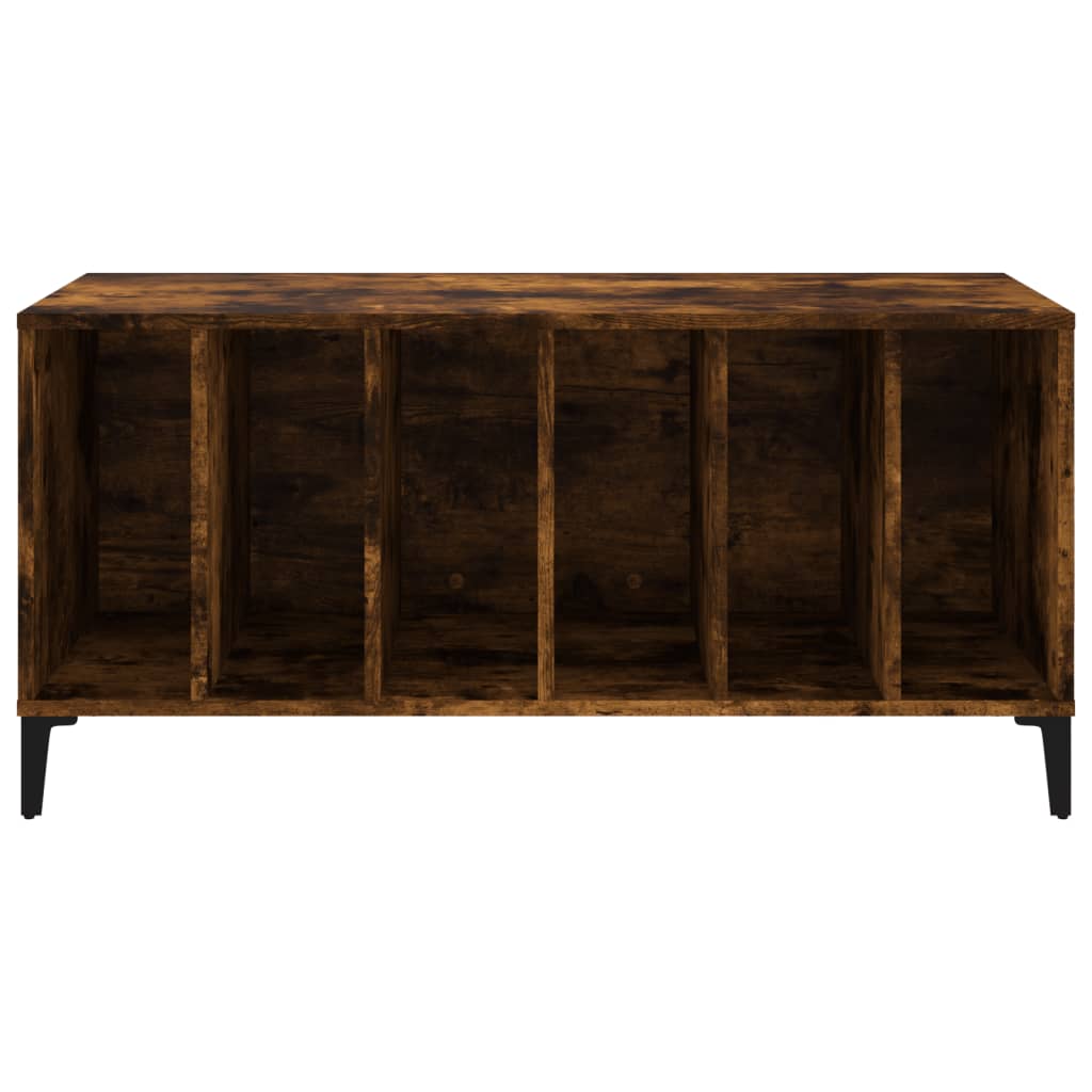 Armoire à disques chêne fumé 100x38x48 cm bois d'ingénierie - XIOS