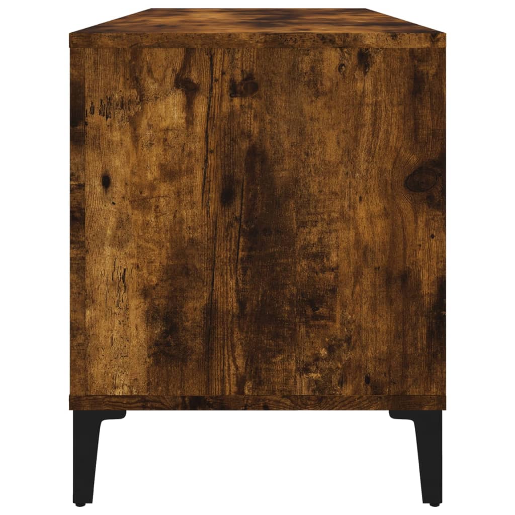 Armoire à disques chêne fumé 100x38x48 cm bois d'ingénierie - XIOS