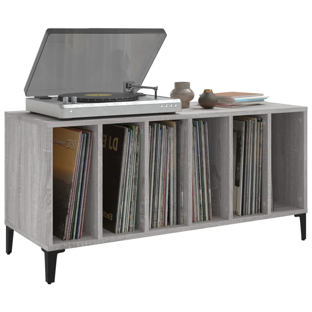 Armoire à disques sonoma gris 100x38x48 cm bois d'ingénierie - XIOS