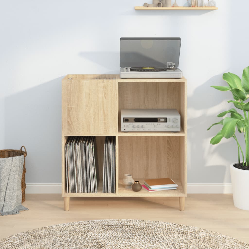 Armoire à disques chêne sonoma 84,5x38x89 cm bois d'ingénierie - XIOS