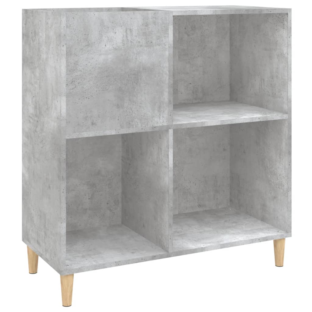 Armoire à disques gris béton 84,5x38x89 cm bois d'ingénierie - XIOS