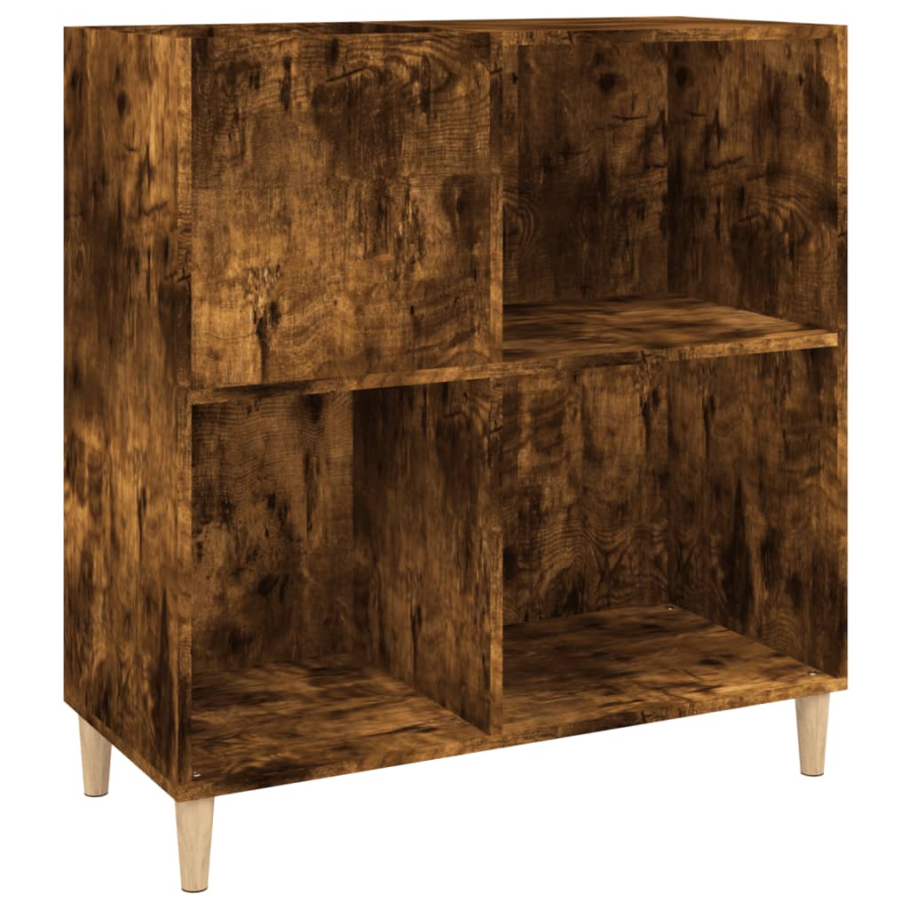 Armoire à disques chêne fumé 84,5x38x89 cm bois d'ingénierie - XIOS
