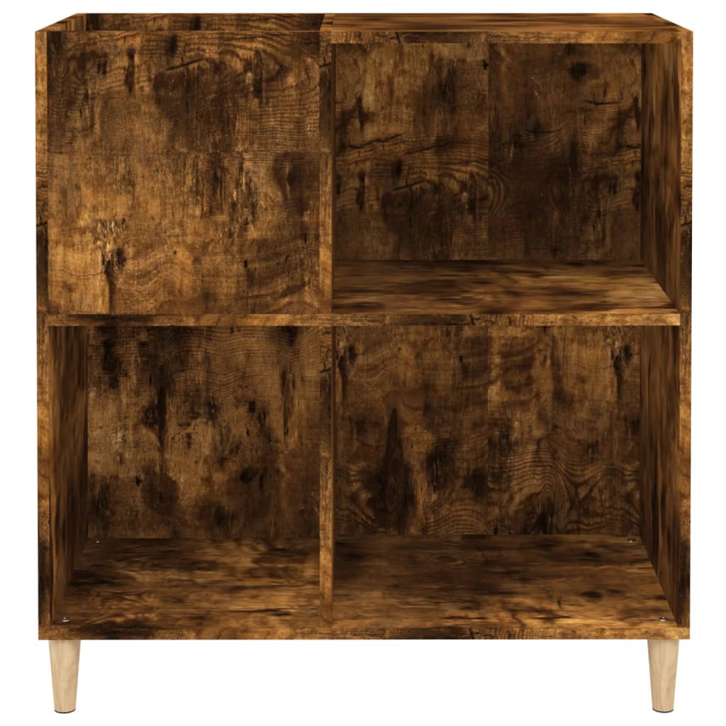 Armoire à disques chêne fumé 84,5x38x89 cm bois d'ingénierie - XIOS