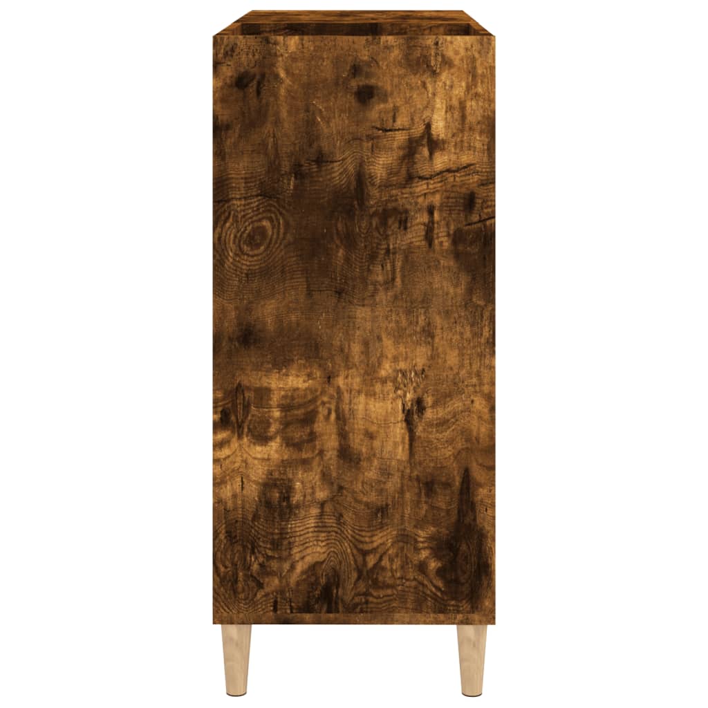 Armoire à disques chêne fumé 84,5x38x89 cm bois d'ingénierie - XIOS