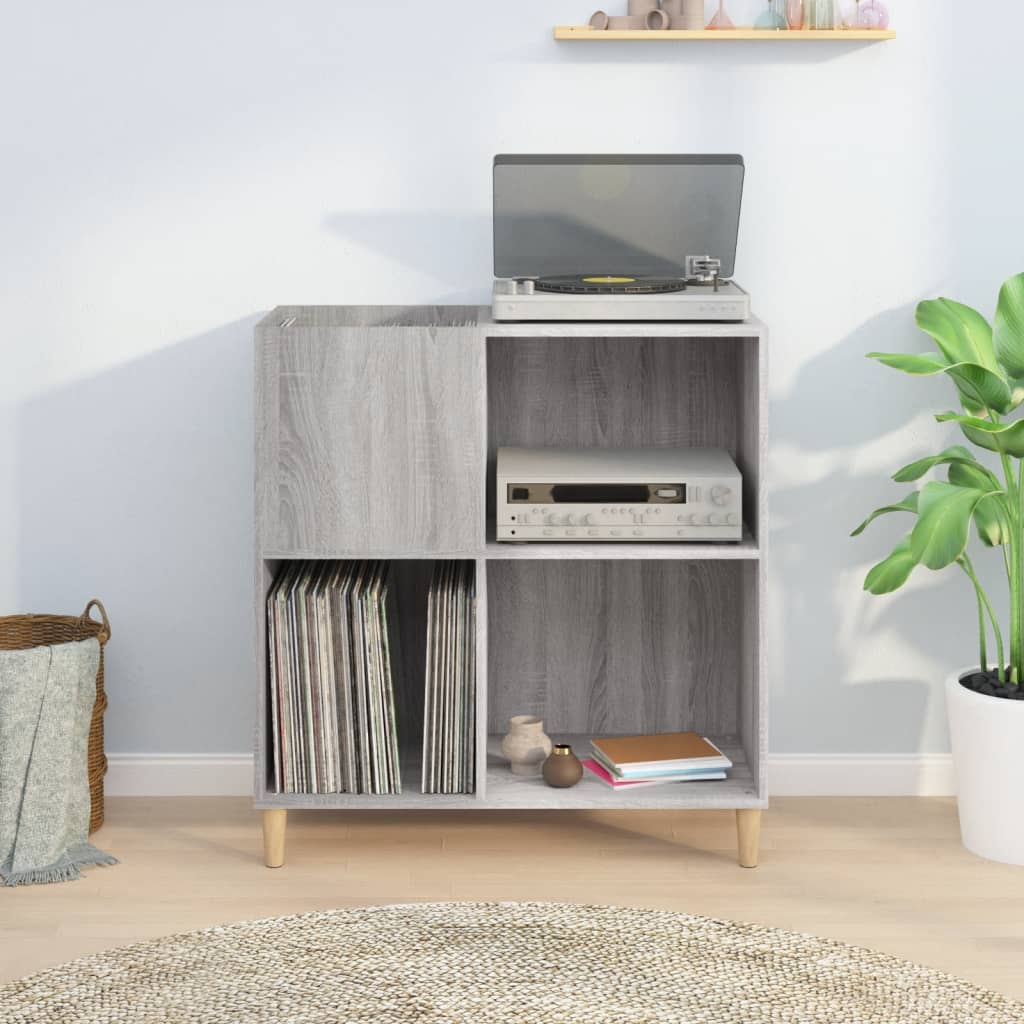 Armoire à disques sonoma gris 84,5x38x89 cm bois d'ingénierie - XIOS