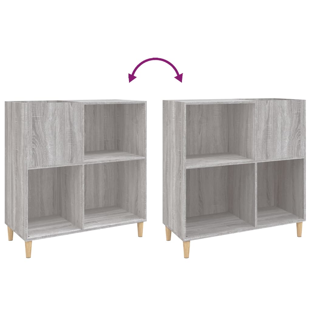 Armoire à disques sonoma gris 84,5x38x89 cm bois d'ingénierie - XIOS