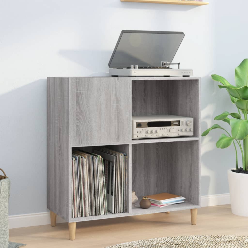 Armoire à disques sonoma gris 84,5x38x89 cm bois d'ingénierie - XIOS