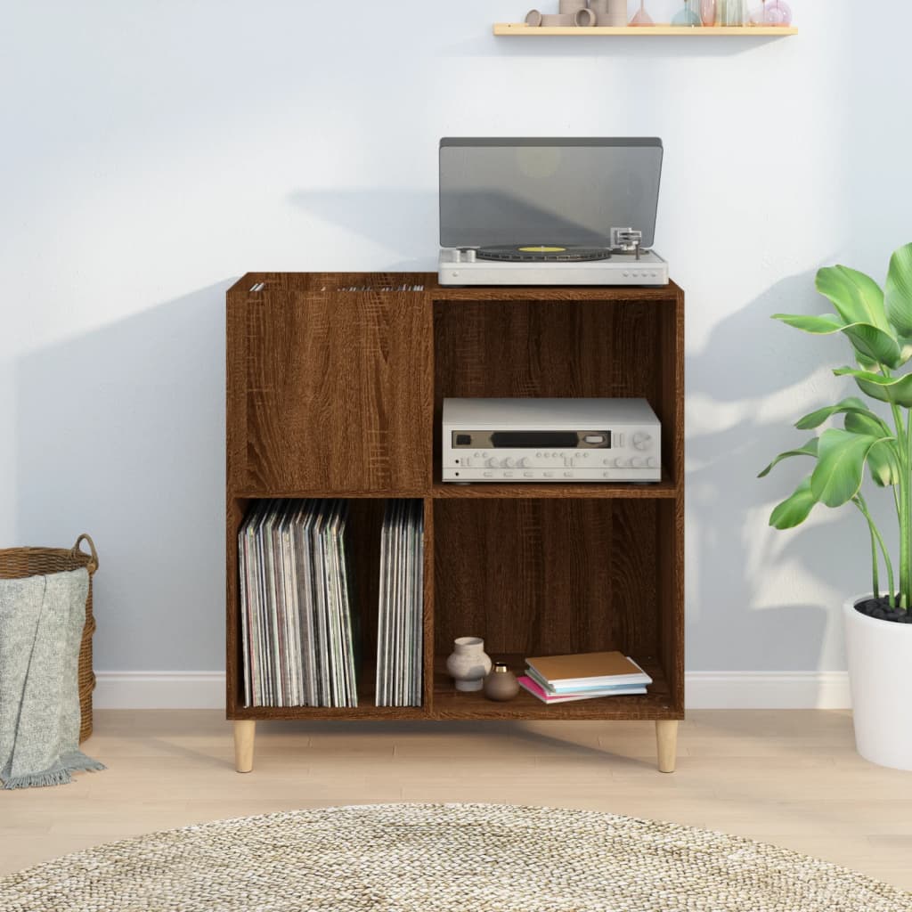 Armoire à disques chêne marron 84,5x38x89 cm bois d'ingénierie - XIOS