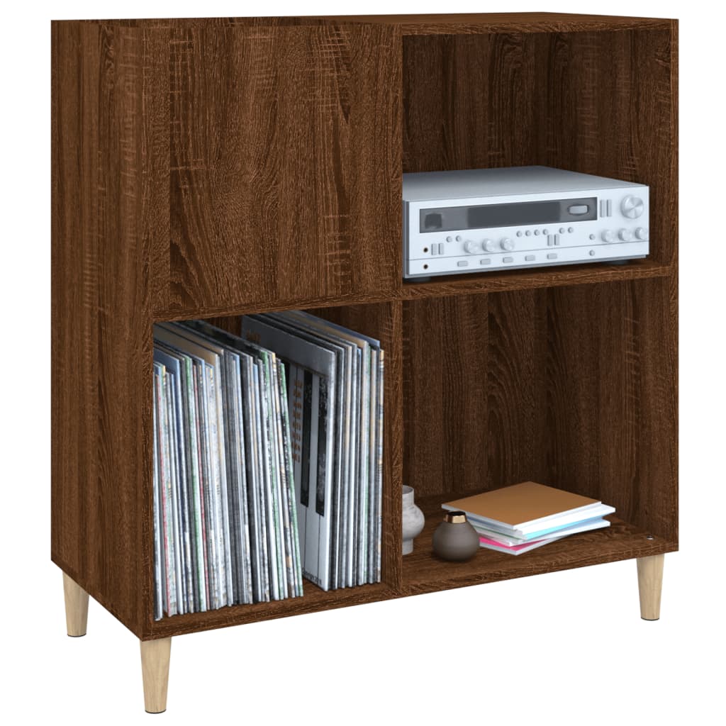 Armoire à disques chêne marron 84,5x38x89 cm bois d'ingénierie - XIOS