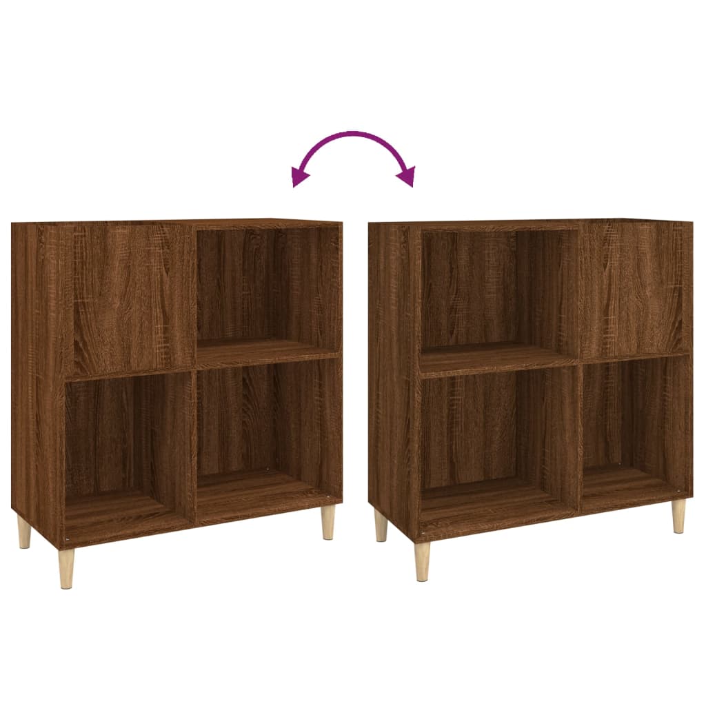 Armoire à disques chêne marron 84,5x38x89 cm bois d'ingénierie - XIOS