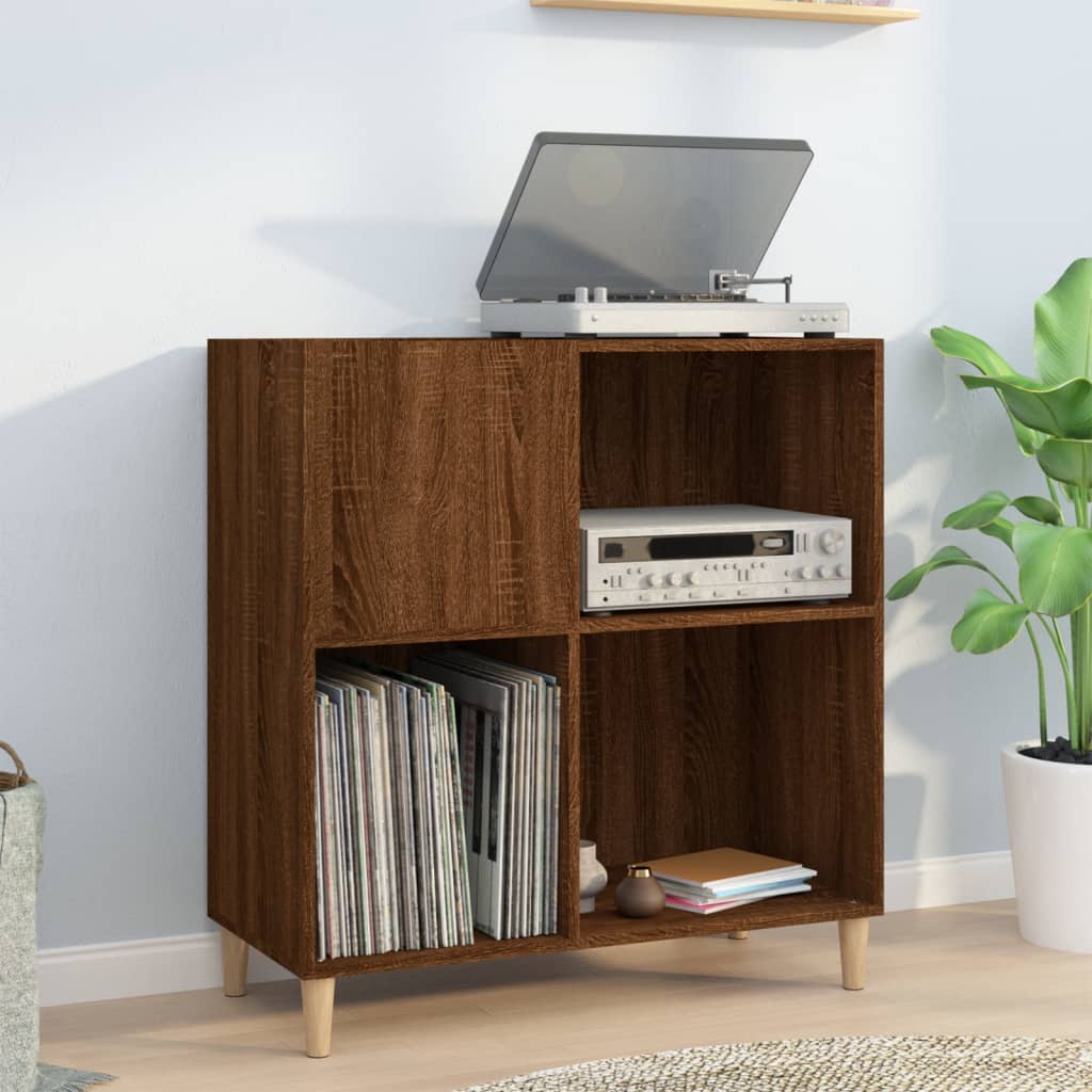Armoire à disques chêne marron 84,5x38x89 cm bois d'ingénierie - XIOS