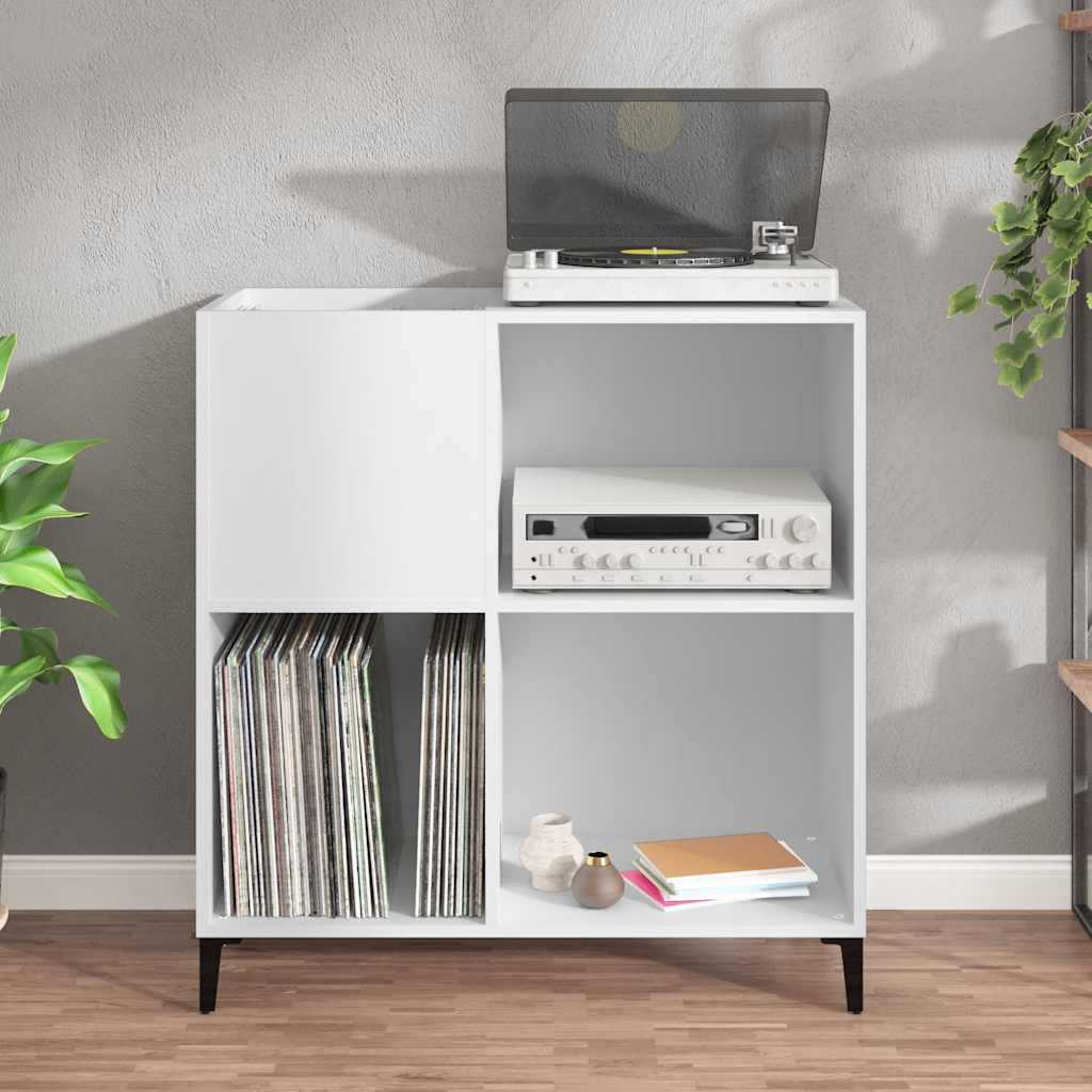 Armoire à disques blanc 84,5x38x89 cm bois d'ingénierie - XIOS