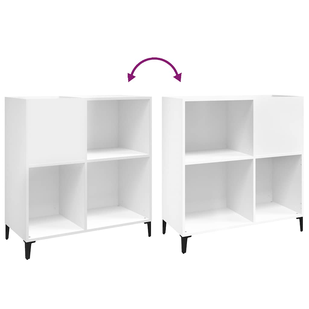 Armoire à disques blanc 84,5x38x89 cm bois d'ingénierie - XIOS