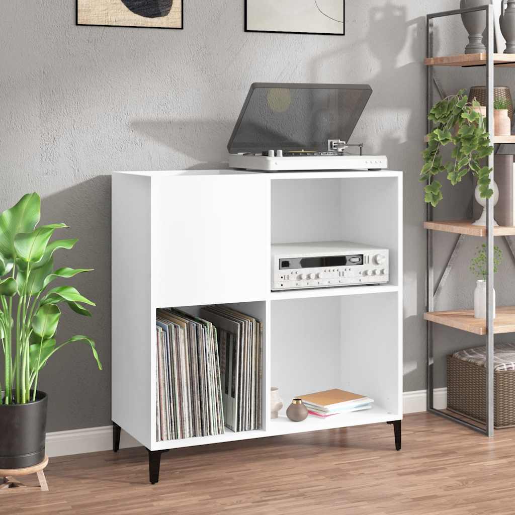 Armoire à disques blanc 84,5x38x89 cm bois d'ingénierie - XIOS