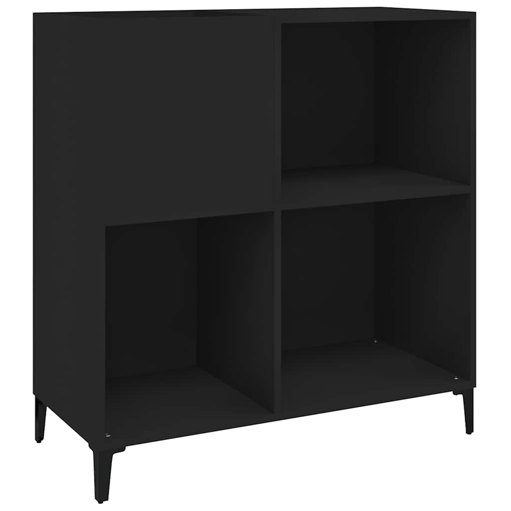 Armoire à disques noir 84,5x38x89 cm bois d'ingénierie - XIOS