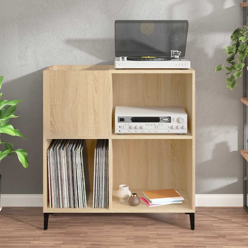 Armoire à disques chêne sonoma 84,5x38x89 cm bois d'ingénierie - XIOS