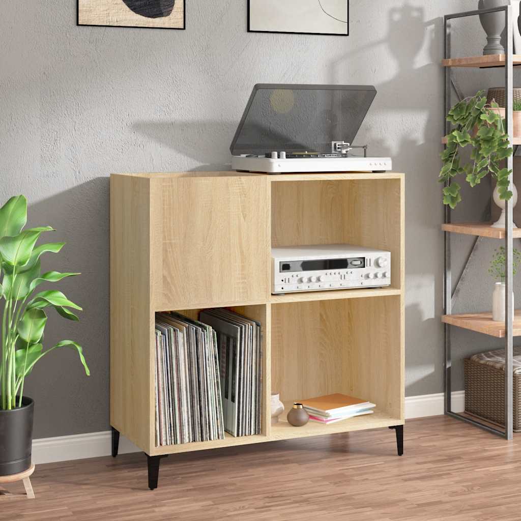 Armoire à disques chêne sonoma 84,5x38x89 cm bois d'ingénierie - XIOS