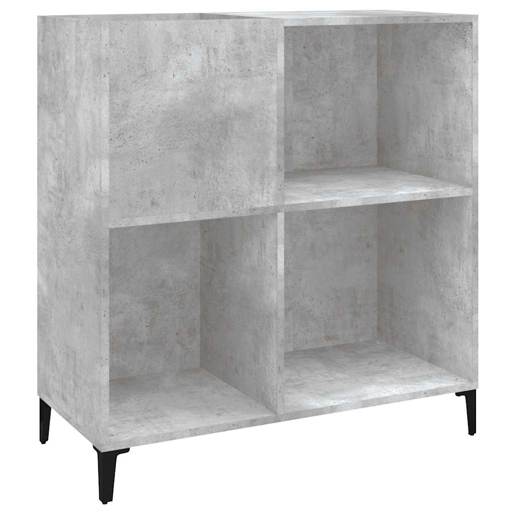Armoire à disques gris béton 84,5x38x89 cm bois d'ingénierie - XIOS