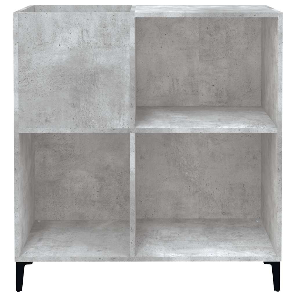 Armoire à disques gris béton 84,5x38x89 cm bois d'ingénierie - XIOS