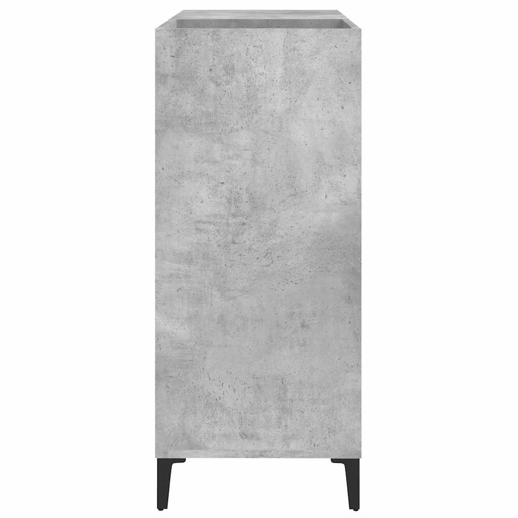 Armoire à disques gris béton 84,5x38x89 cm bois d'ingénierie - XIOS