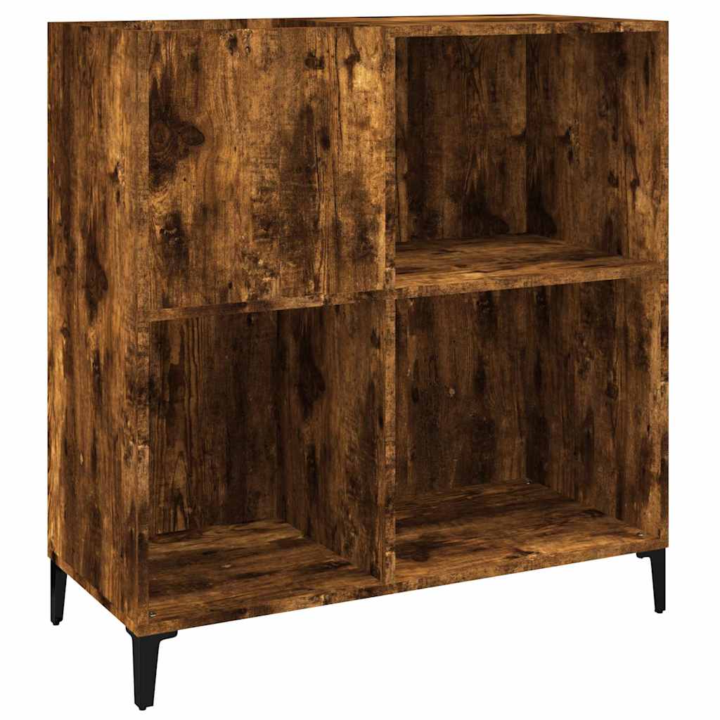 Armoire à disques chêne fumé 84,5x38x89 cm bois d'ingénierie - XIOS