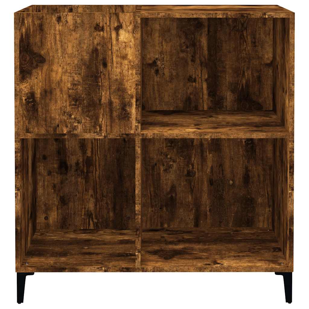 Armoire à disques chêne fumé 84,5x38x89 cm bois d'ingénierie - XIOS