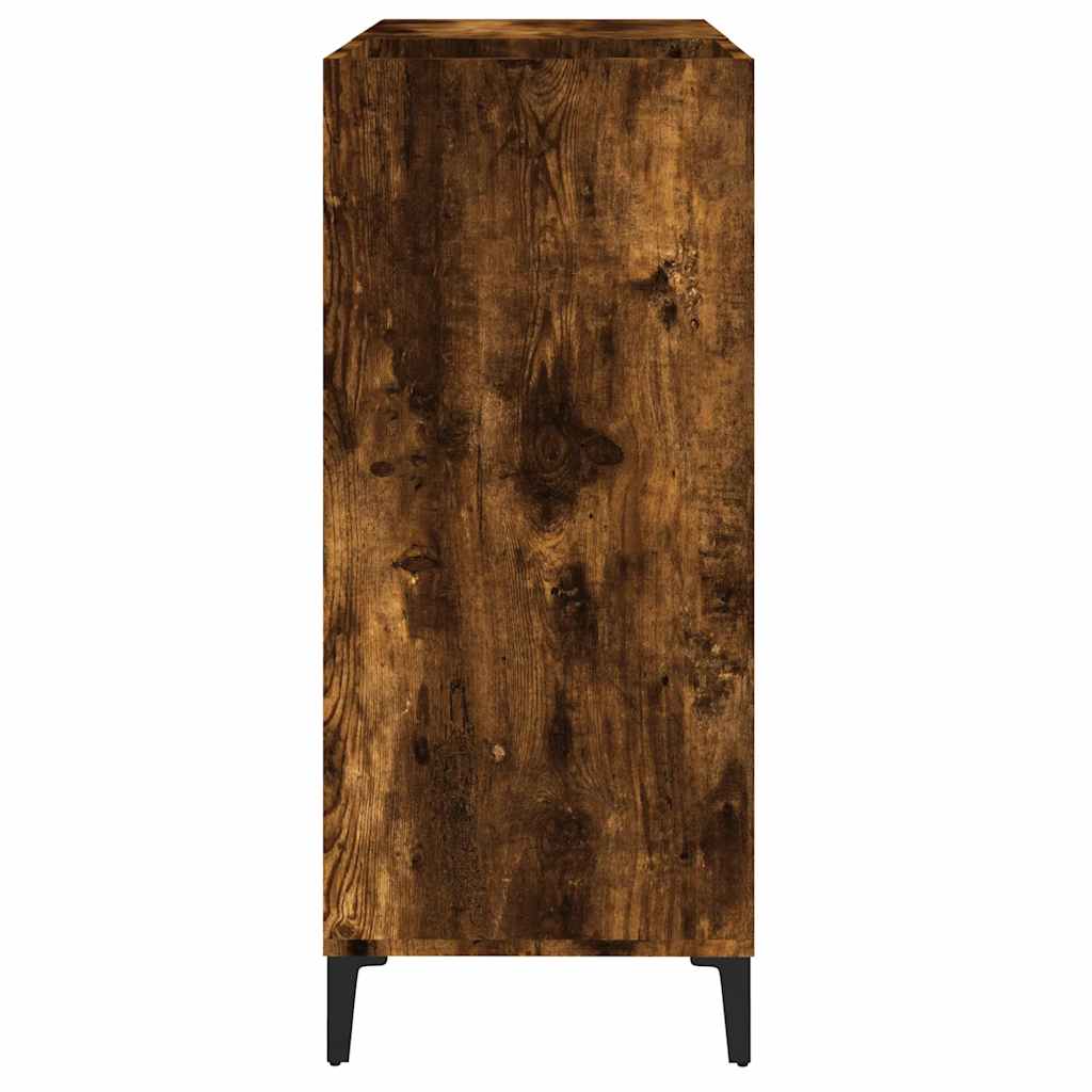 Armoire à disques chêne fumé 84,5x38x89 cm bois d'ingénierie - XIOS