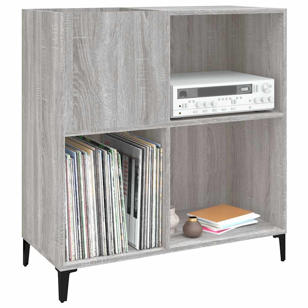 Armoire à disques sonoma gris 84,5x38x89 cm bois d'ingénierie - XIOS