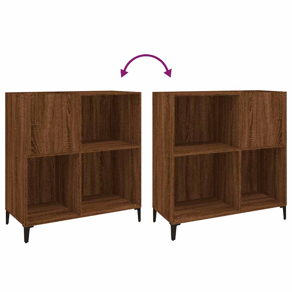 Armoire à disques chêne marron 84,5x38x89 cm bois d'ingénierie - XIOS