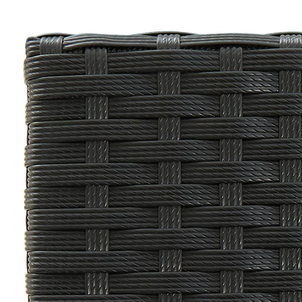 Ensemble de bar de jardin 7 pcs noir résine tressée