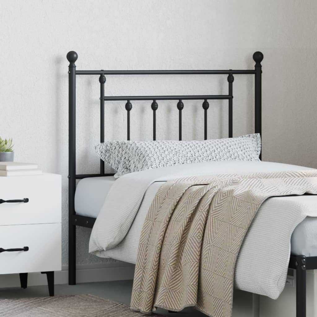 Tête de lit de remplacement métal noir 80 cm - XIOS