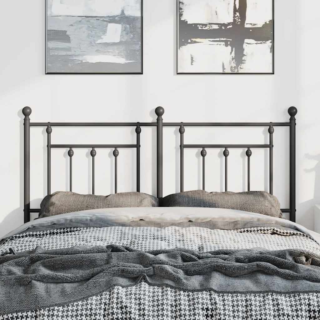 Tête de lit de remplacement métal noir 135 cm - XIOS