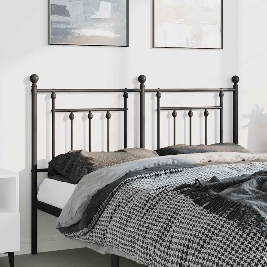 Tête de lit de remplacement métal noir 135 cm - XIOS