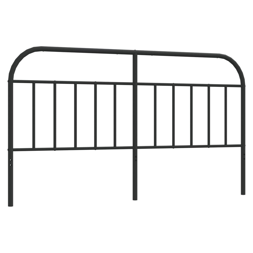 Tête de lit métal noir 160 cm Têtes et pieds de lit vidaXL