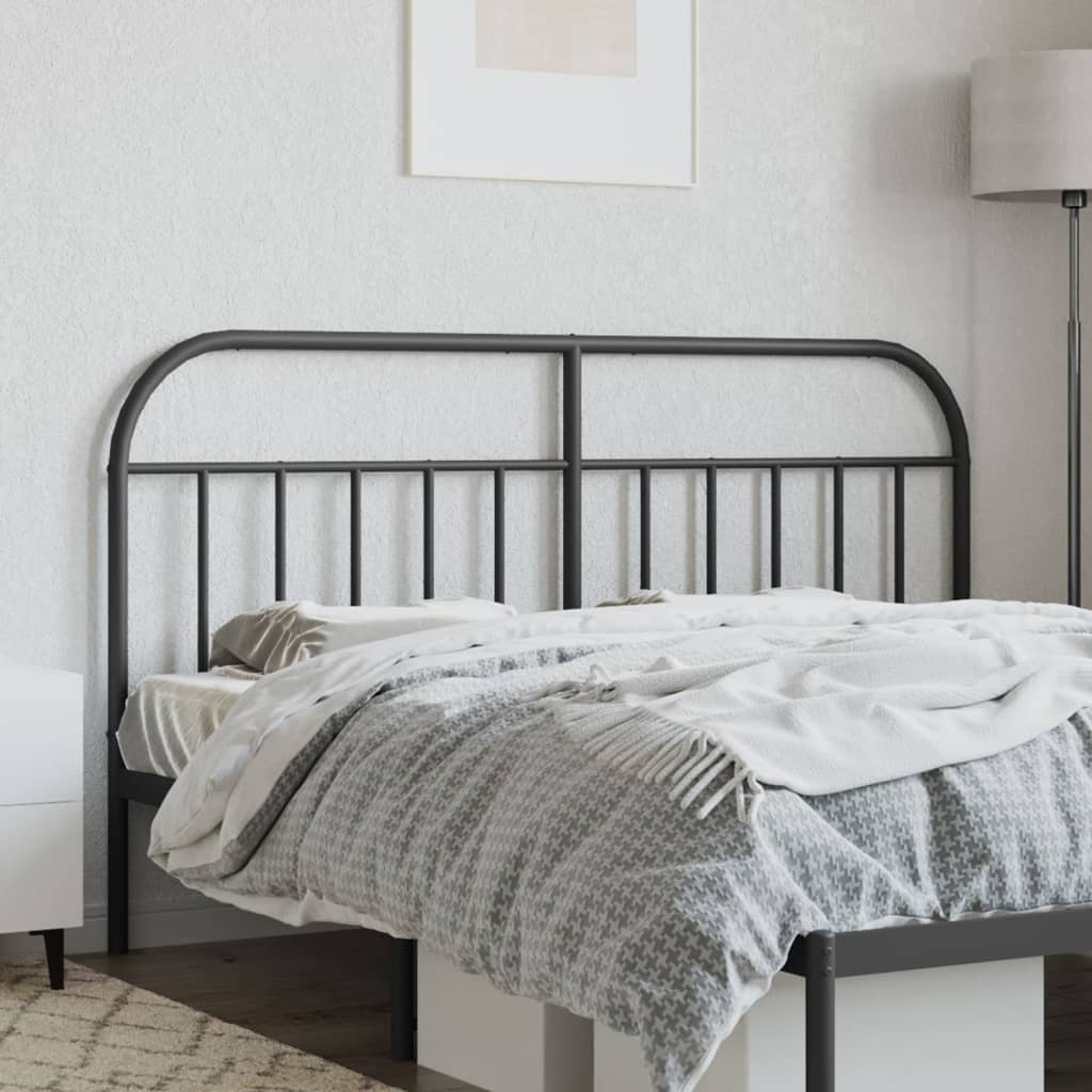 Tête de lit métal noir 160 cm Têtes et pieds de lit vidaXL