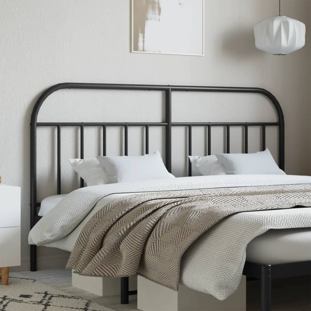 Tête de lit métal noir 160 cm Têtes et pieds de lit vidaXL