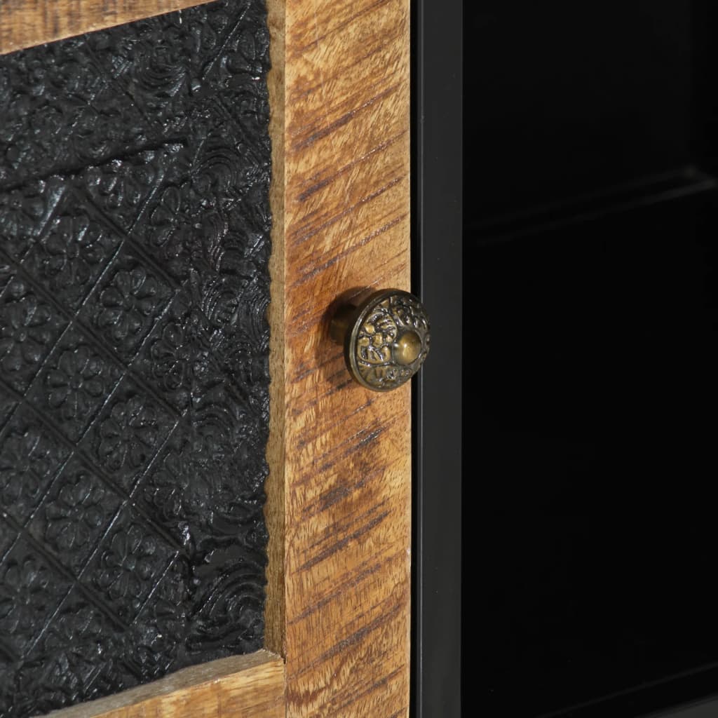 Meuble TV 110x30x40 cm bois massif de manguier et fer - XIOS