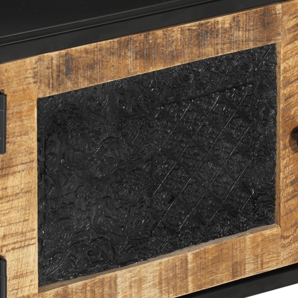 Meuble TV 110x30x40 cm bois massif de manguier et fer - XIOS