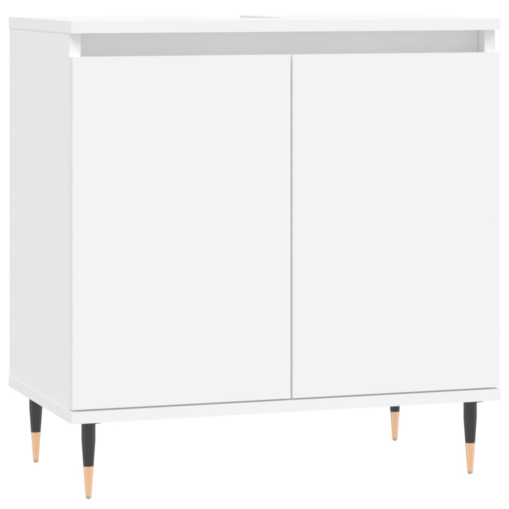 Ensemble d'armoires salle de bain 3 pcs blanc bois d'ingénierie Ensembles de mobilier pour salles de bains vidaXL