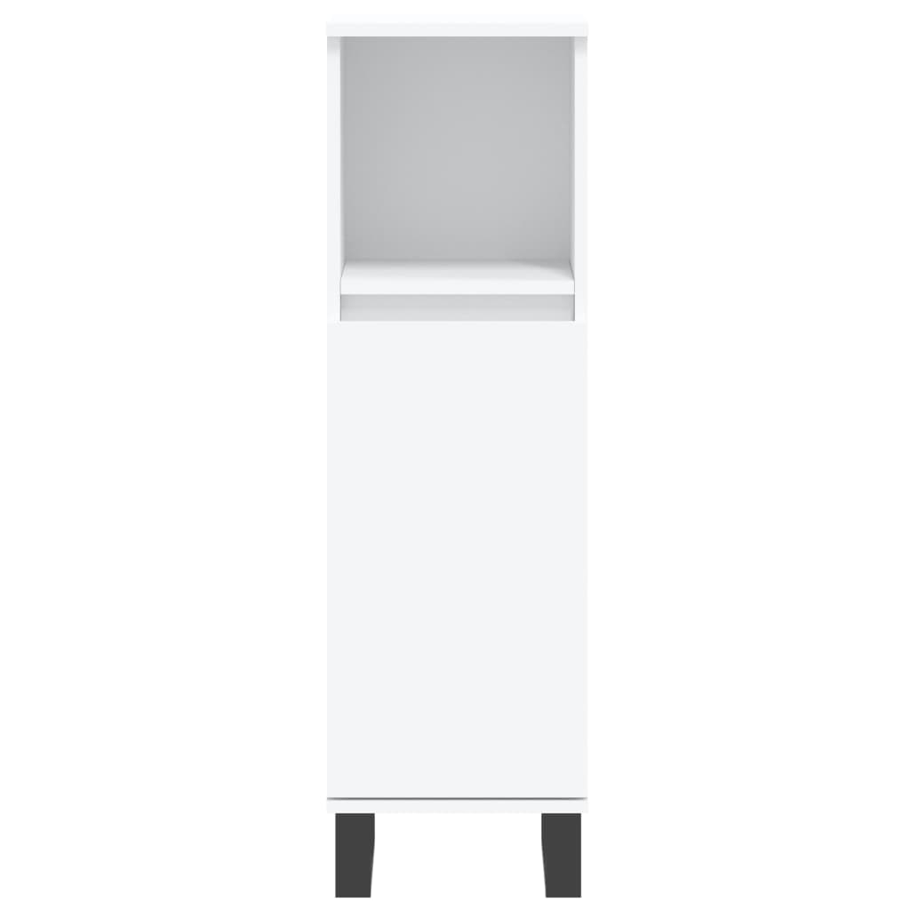 Ensemble d'armoires salle de bain 3 pcs blanc bois d'ingénierie