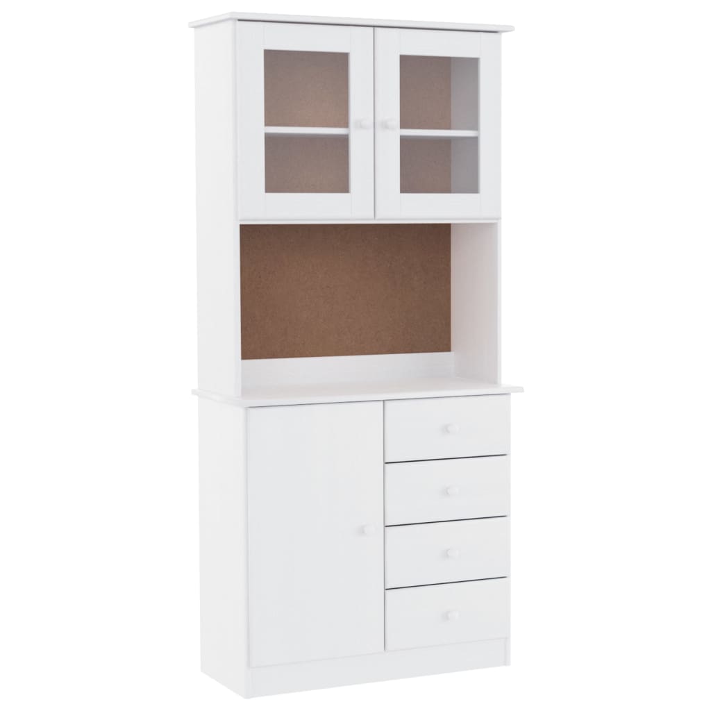 Buffet ALTA blanc 77x35x165 cm bois massif de pin - XIOS