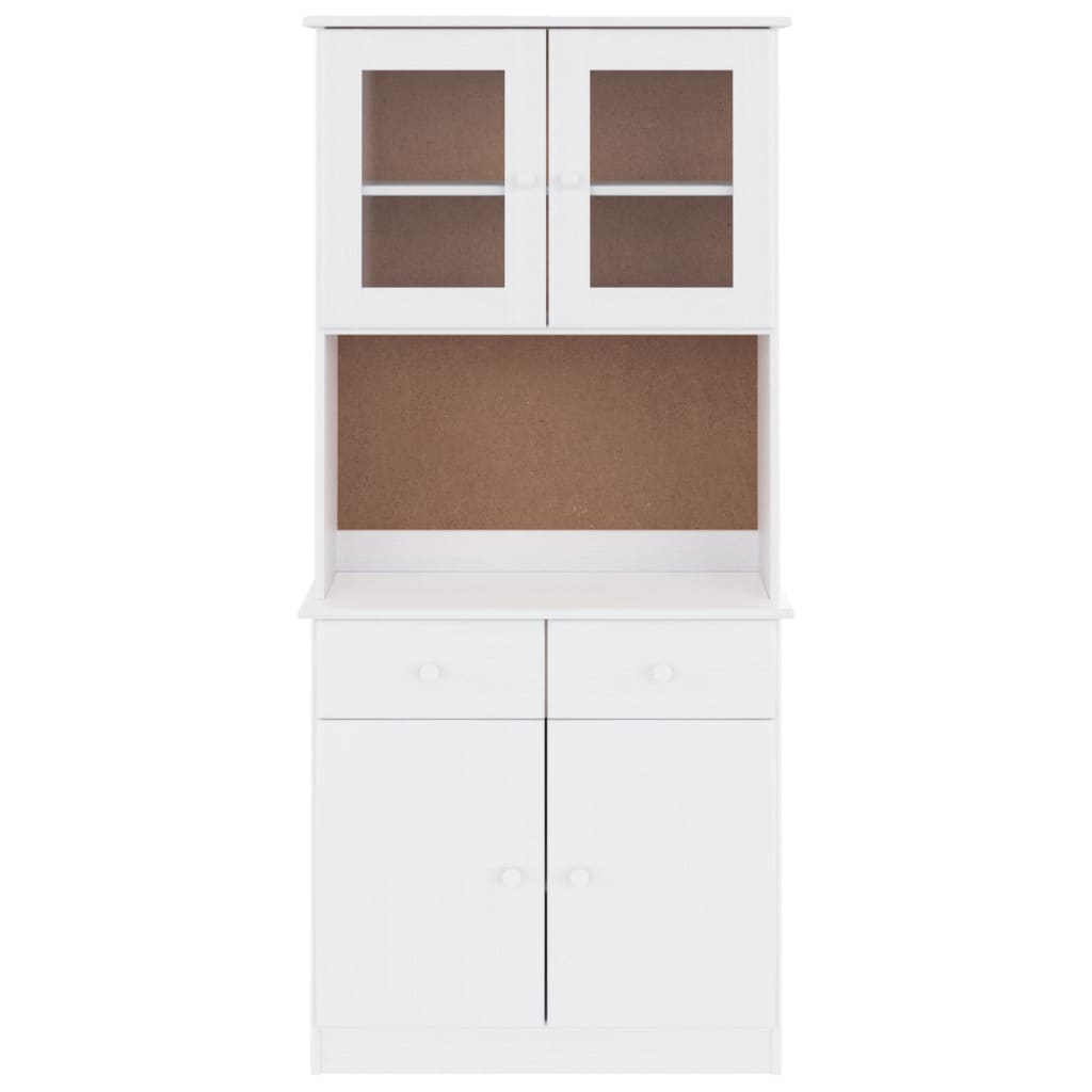 Buffet ALTA blanc 77x35x165 cm bois massif de pin - XIOS
