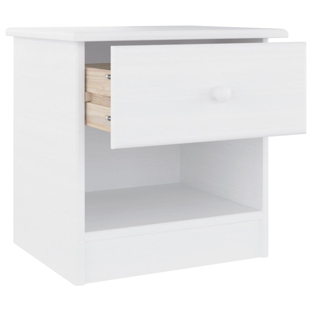 Table de chevet ALTA blanc 41x35x41 cm bois de pin massif - XIOS