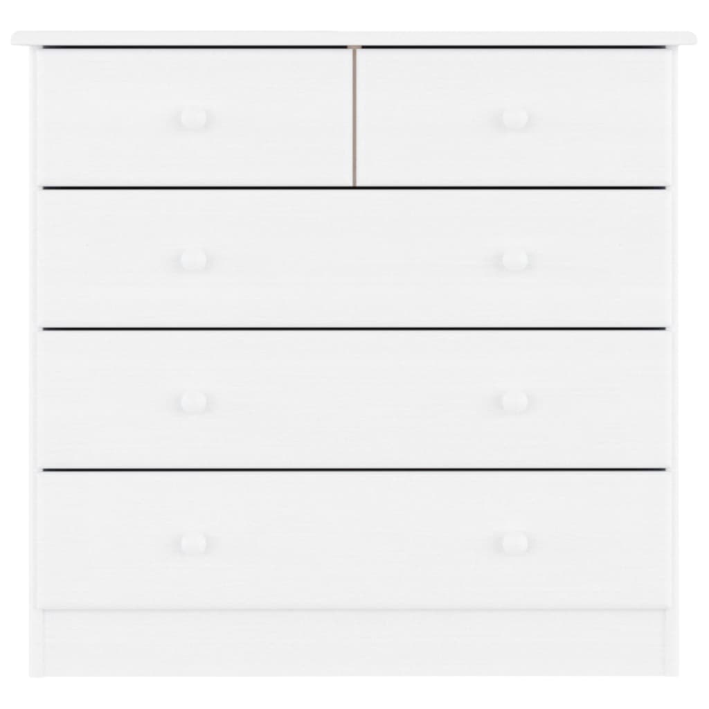 Commode ALTA blanc 77x35x73 cm bois massif de pin - XIOS