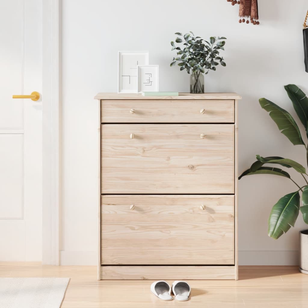 Armoire à chaussures ALTA 77x35x96 cm bois massif de pin - XIOS