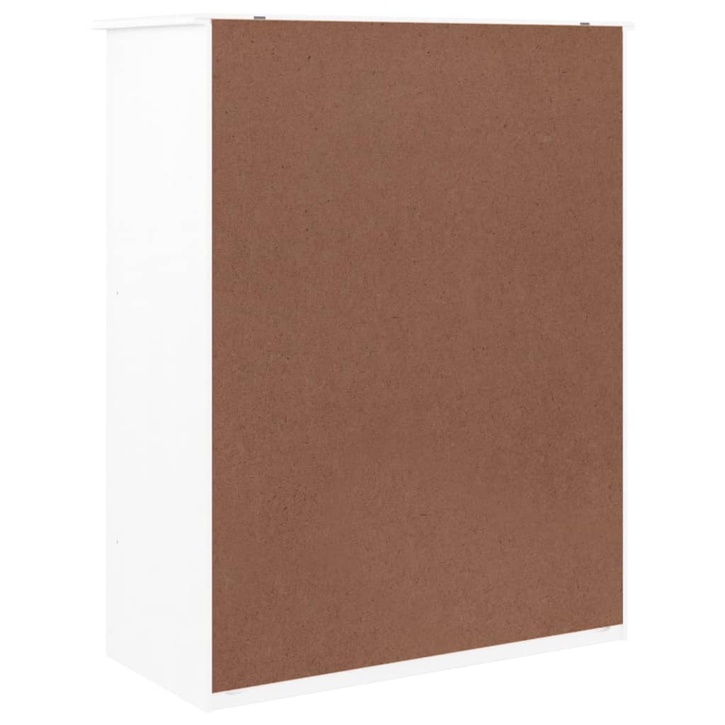 Armoire à chaussures ALTA blanc 77x35x96 cm bois massif de pin - XIOS